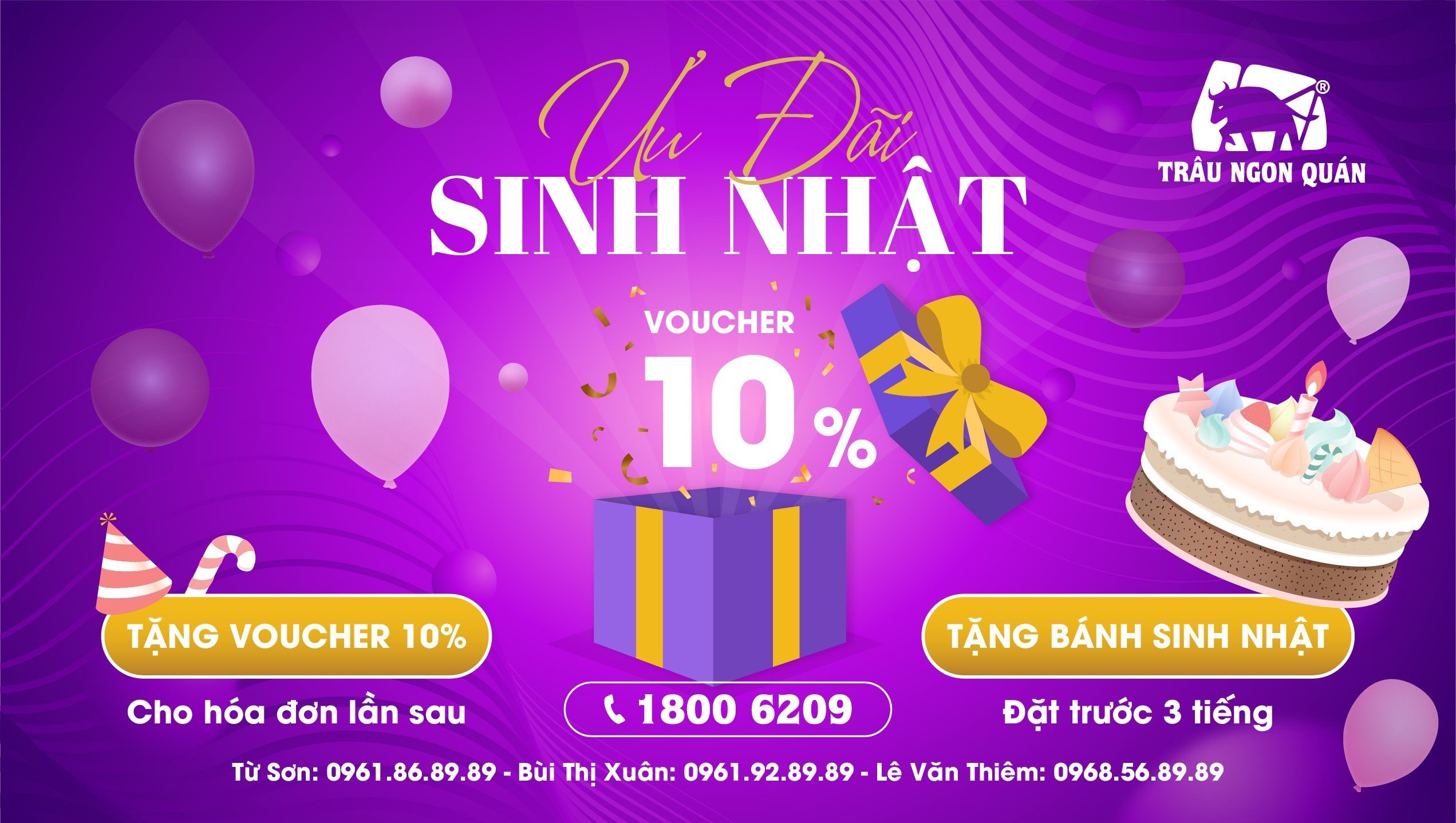 Đặt bàn sinh nhật ưu đãi tới 15  Bếp Thái Koh Yam